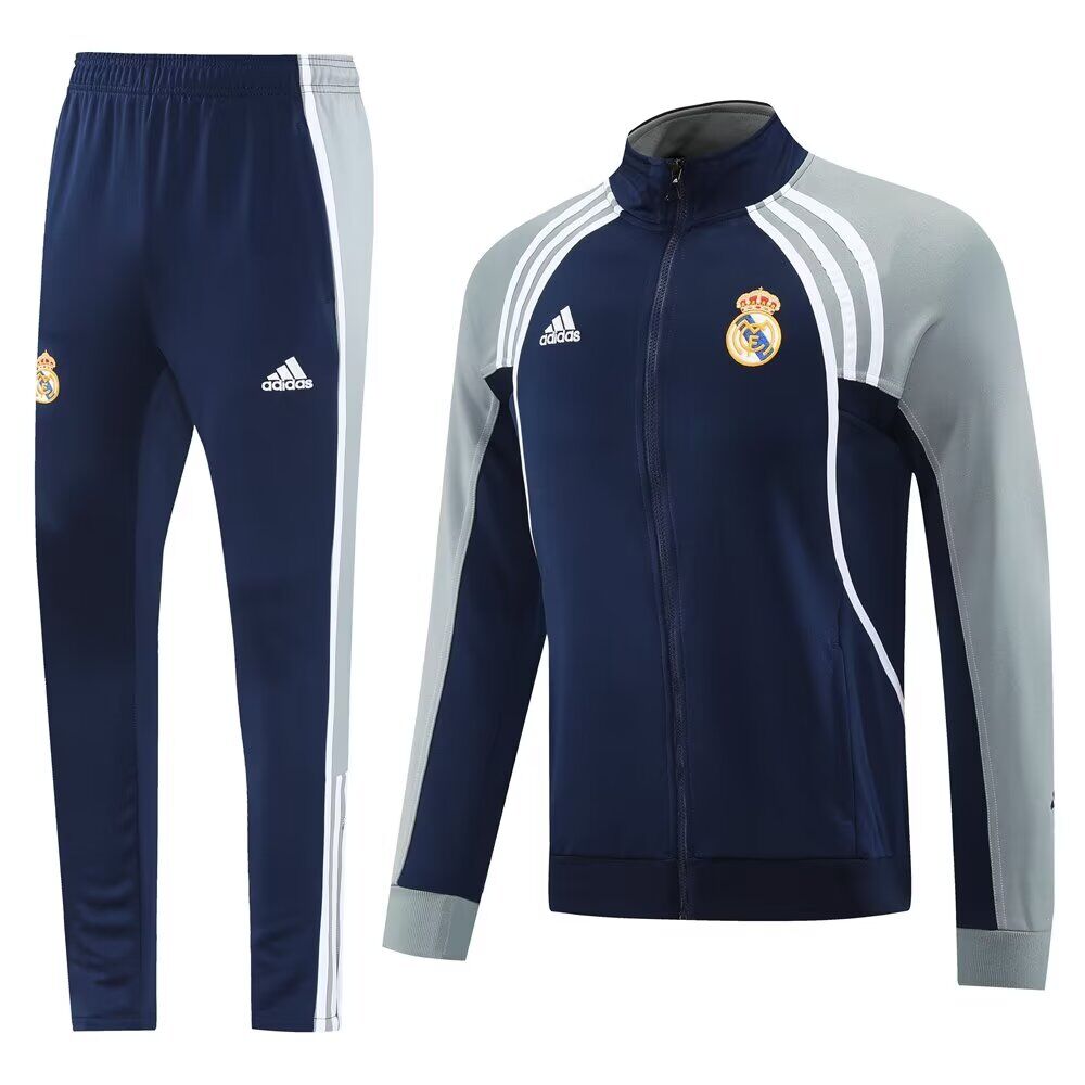 AAA Quality Real Madrid 25/26 Retro Model Tracksuit - Navy/Grey